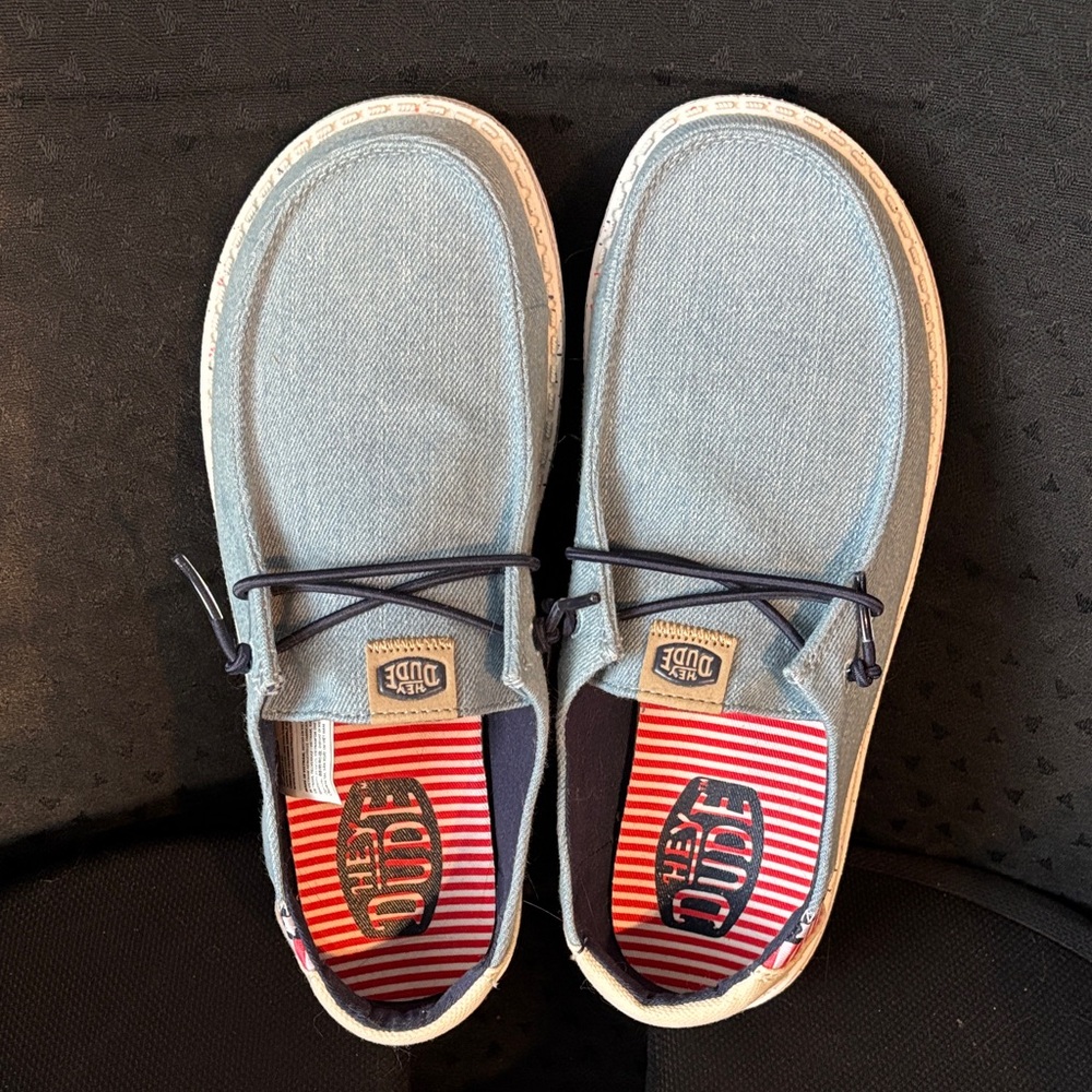 Hey Dude Wendy Americana Splatter-Light Denim